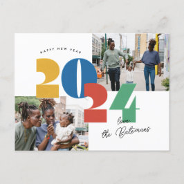 Tarjeta de Foto Plana de Año Nuevo Sellada