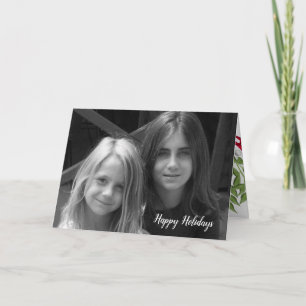 Tarjeta de foto plegable Mistletoe Holiday