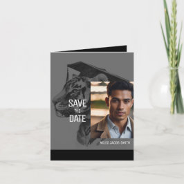 Tarjeta de foto plegada de Invitación de graduació