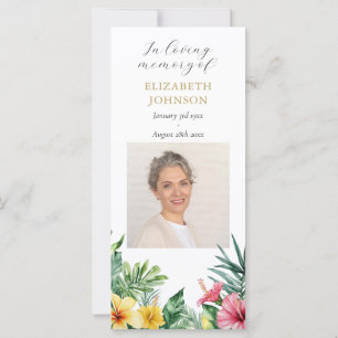 Tarjeta de Foto Poema de Oración Memorial de Funer
