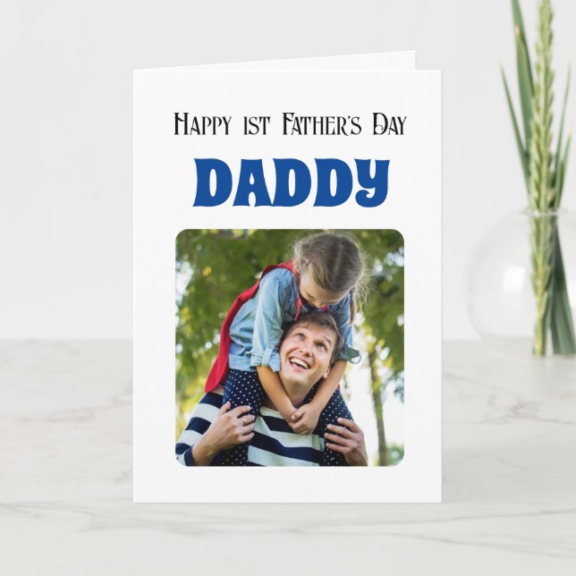 Tarjeta De Foto Por Primera Vez Para Papá (Anverso)
