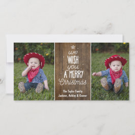 Tarjeta de foto rusa de Navidad - Feliz Navidad