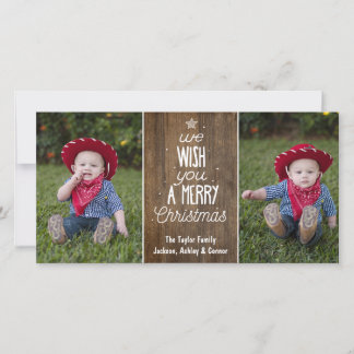 Tarjeta de foto rusa de Navidad - Feliz Navidad