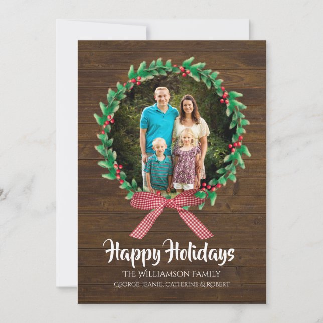 Tarjeta de foto rusa para Navidades de países ruso (Anverso)