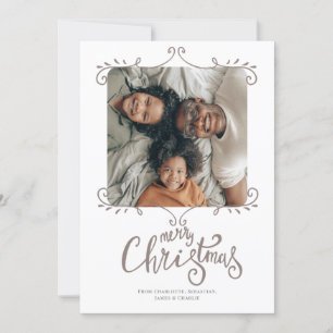 Tarjeta de foto sencilla para Feliz Navidad Modern