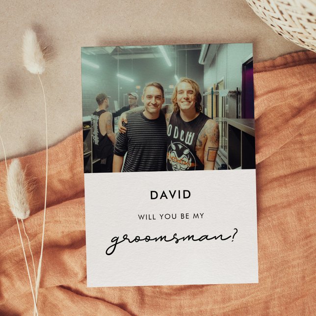 Tarjeta de foto sencilla ¿serás mi padrino? (Subido por el creador)