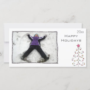 tarjeta de foto simple en blanco y negro