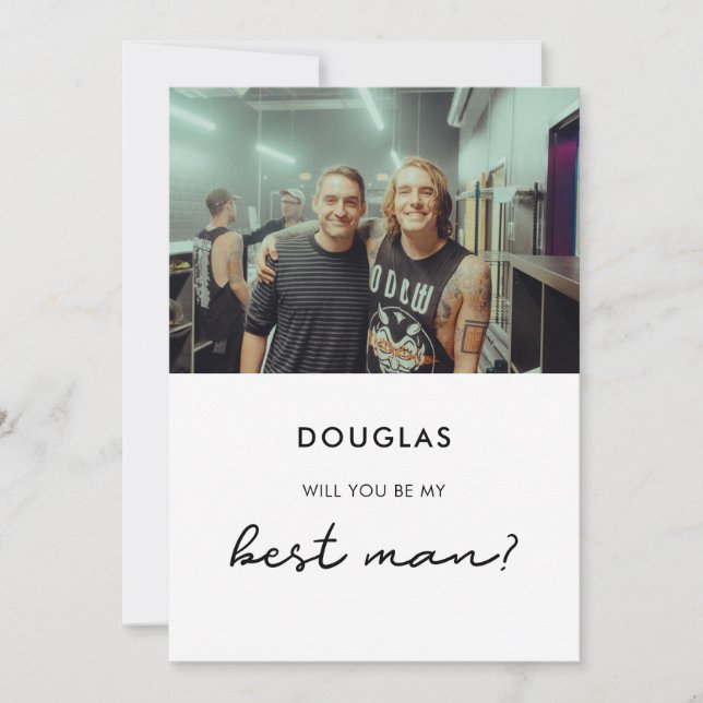 Tarjeta de foto Simple ¿Serás mi padrino? (Anverso)