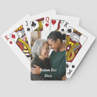 Tarjeta de foto vertical - Cartas de póquer con te