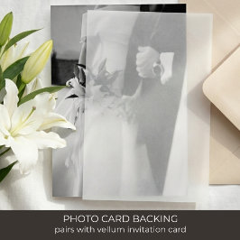 Tarjeta de foto y detalles para invitación de Vell