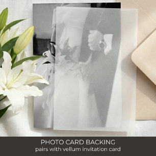 Tarjeta de foto y detalles para invitación de Vell