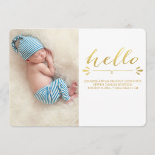 TARJETA DE FOTOGRAFÍA DE ANUNCIO DE NACIMIENTO MOD