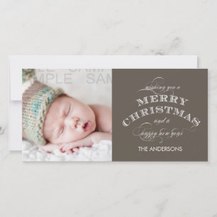 TARJETA DE FOTOGRAFÍA DE FESTIVIDAD DE LOS navidad