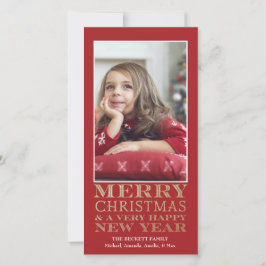 Tarjeta de fotografía de Navidad - Feliz Navidad G