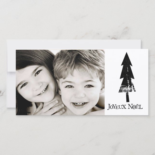tarjeta de fotografía joyeux noel (Anverso)