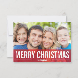 TARJETA DE FOTOGRAFÍA MODERNA MERRY NAVIDAD