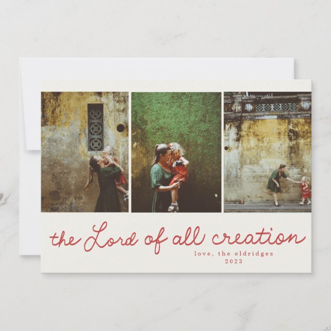 Tarjeta de fotografía religiosa de Navidad moderna (Anverso)