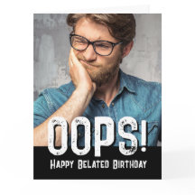 Tarjeta De Fotografía Y Tipografía De Cumpleaños B