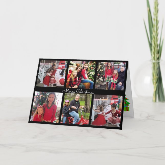 Tarjeta de fotos Abuelos 6 Navidades de fotos de l (Anverso)