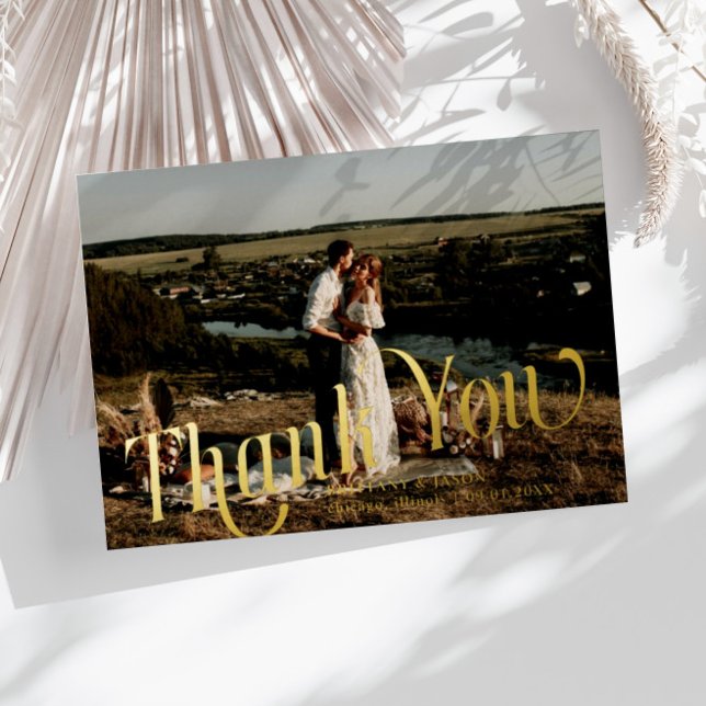 Tarjeta de fotos Boda Classic Swirly (Subido por el creador)