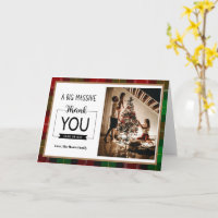 Tarjeta de fotos de agradecimiento a los navidades