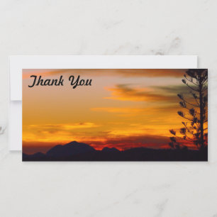 Tarjeta de fotos de agradecimiento - puesta de sol