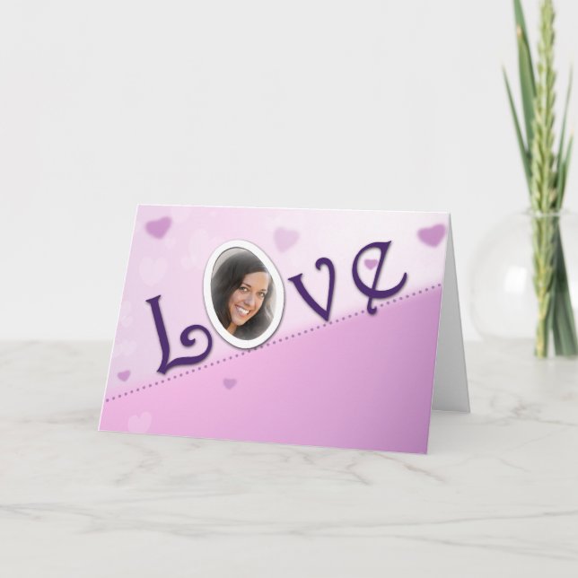 Tarjeta de fotos de amor de San Valentín (Anverso)