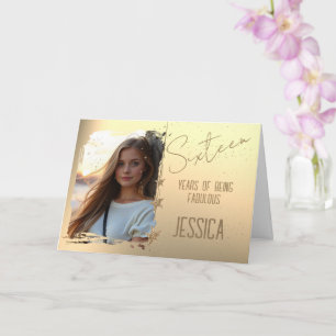 Tarjeta de Fotos de Cumpleaños número 16