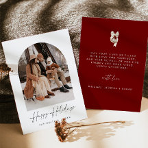 Tarjeta de fotos de Felices Fiestas | Tarjeta de N