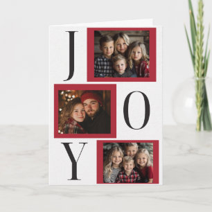 Tarjeta de fotos de Feliz Navidad y Alegría