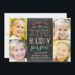 Tarjeta de fotos de feriado de temporada alegre<br><div class="desc">Celebre la temporada con esta moderna y elegante tarjeta de vacaciones de Berry Berry Sweet. Visita WWW.BERRYBERRYSWEET.COM para ver más de nuestras elegantes colecciones de vacaciones.</div>