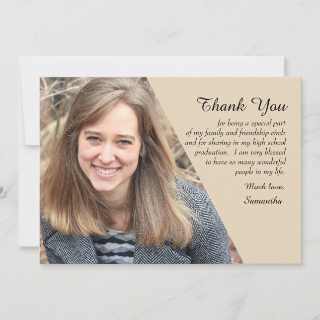 Tarjeta de fotos de graduados agradecidos (Anverso)