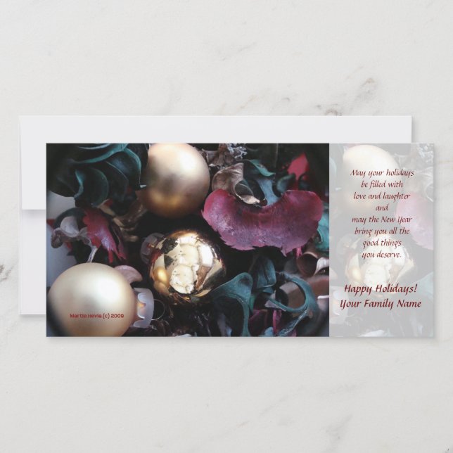 Tarjeta de fotos de Happy Holidays (2) - Usa tu fo (Anverso)