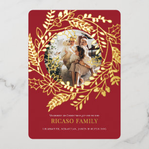 Tarjeta de fotos de la guerra de Navidad de Merry