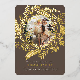 Tarjeta de fotos de la guerra de Navidad de Merry