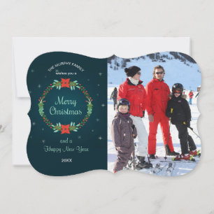Tarjeta de fotos de la guerra de Navidad de Merry