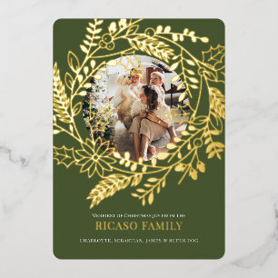 Tarjeta de fotos de la guerra de Navidad de Merry