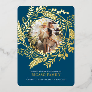 Tarjeta de fotos de la guerra de Navidad de Merry