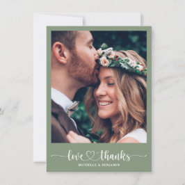 Tarjeta de fotos de la moderna y elegante boda