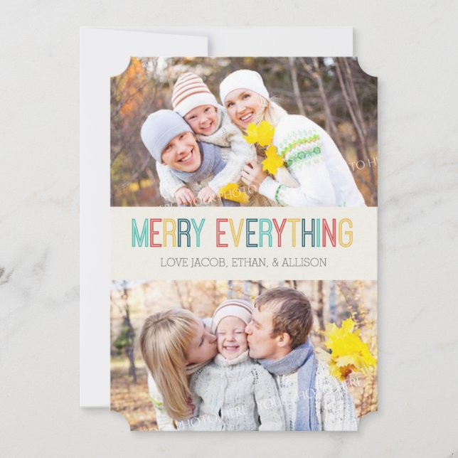 Tarjeta de fotos de Merry Everything (Anverso)