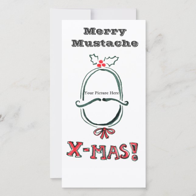 Tarjeta de fotos de Merry Mustache (Anverso)