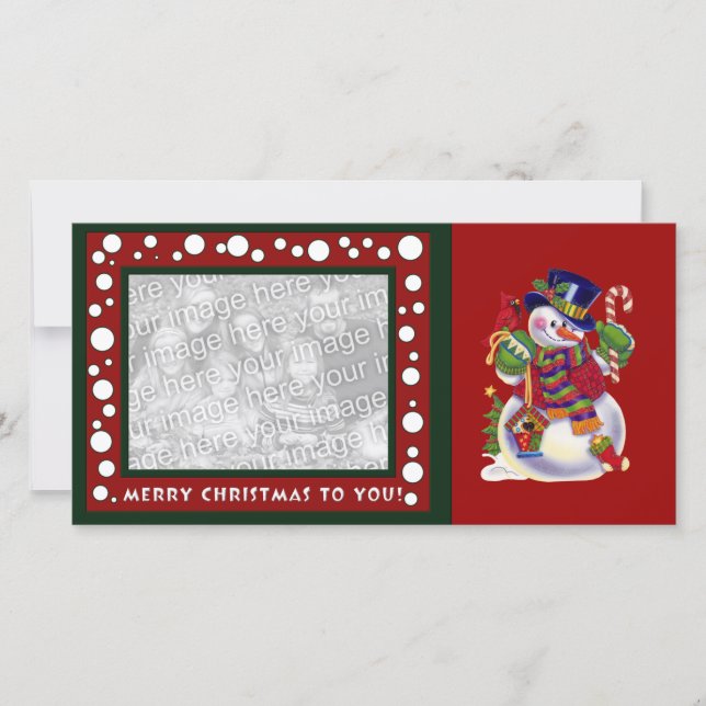 tarjeta de fotos de Navidad (Anverso)