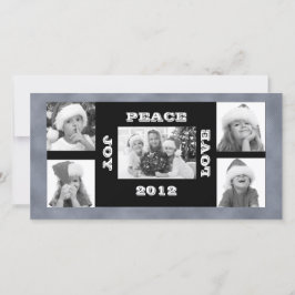 Tarjeta de fotos de Navidad 5 fotos Alegría por la