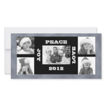 Tarjeta de fotos de Navidad 5 fotos Alegría por la