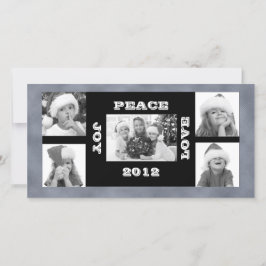 Tarjeta de fotos de Navidad 5 fotos Alegría por la