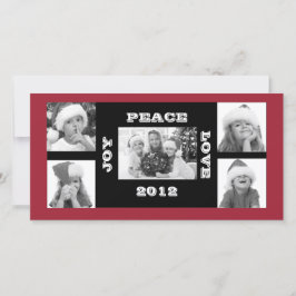 Tarjeta de fotos de Navidad 5 fotos Alegría por la