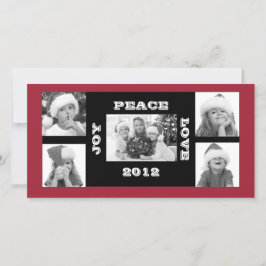 Tarjeta de fotos de Navidad 5 fotos Alegría por la