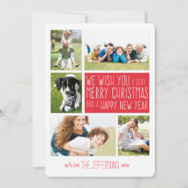 Tarjeta de fotos de navidad | Collaje de fotos de 