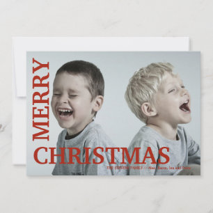 Tarjeta de Fotos de Navidad Deseos de Feliz Navida
