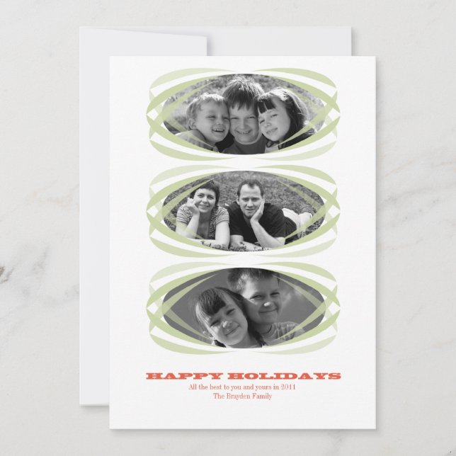 Tarjeta de fotos de Navidad Hip Ellipse 5x7 (Anverso)